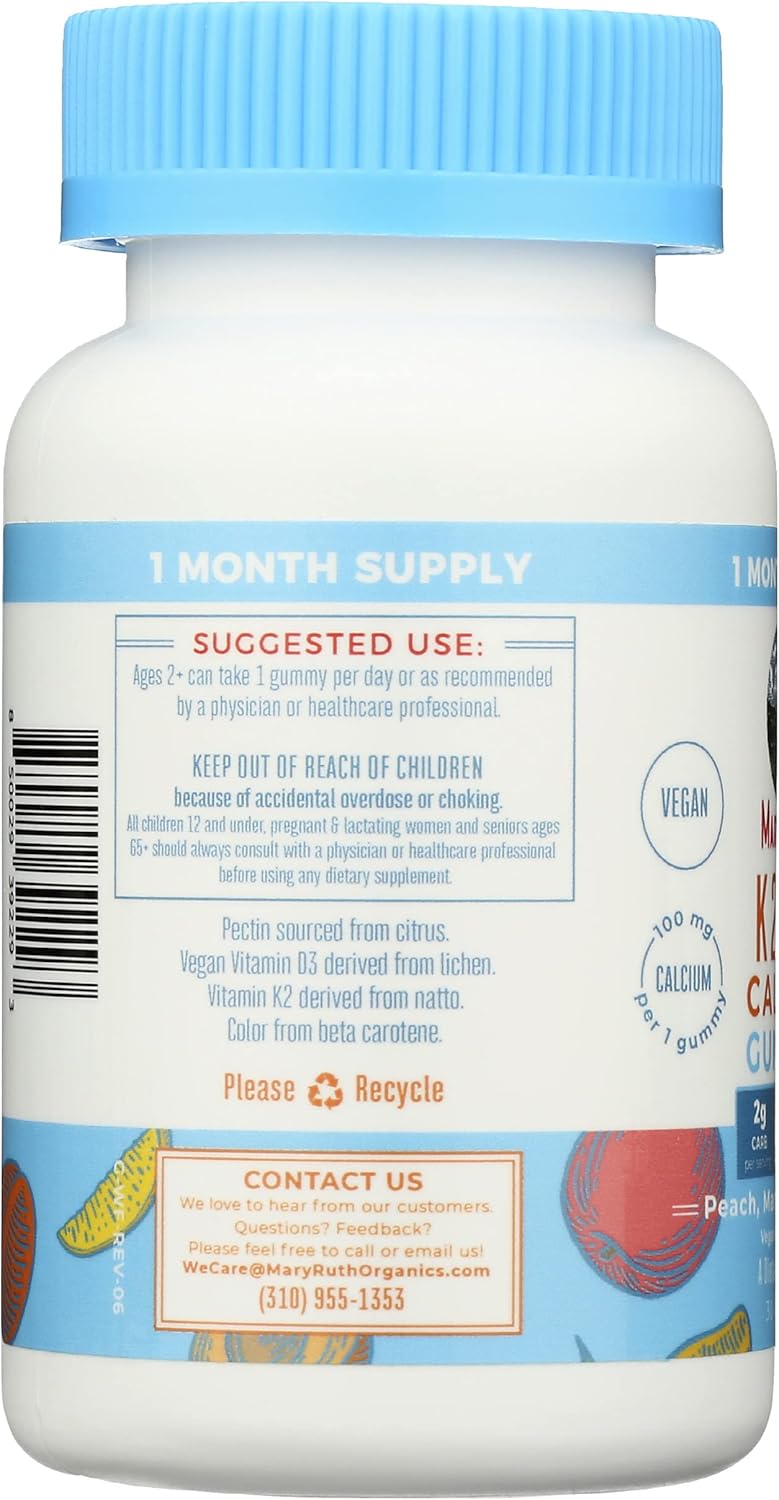 MaryRuth Organics Vitamin K2 & D3 + Calcium Gummies - 30 CT - Mary Ruth's Formula