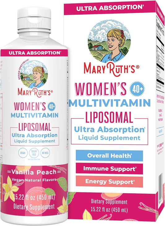 MaryRuth Organics Women's 40+ Multivitamin Liposomal with Immune Support, Energy, Sleep Aid - Vegan, Non-GMO, Sugar Free - 15.22 Fl Oz