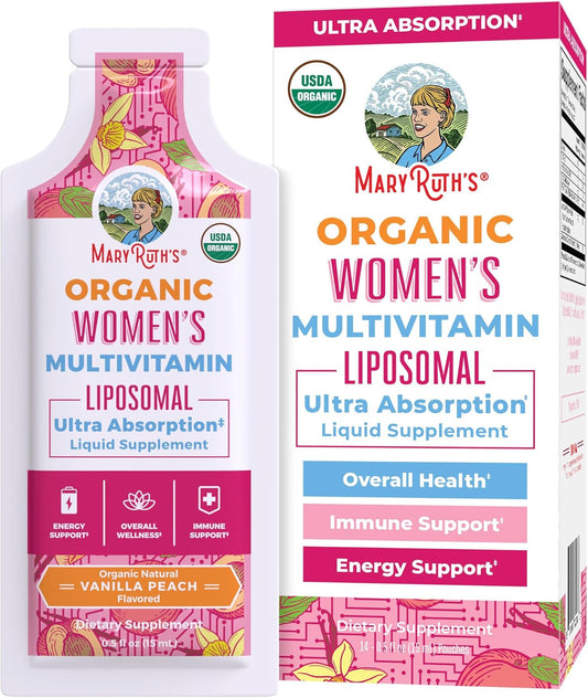 MaryRuth Organics Women's Immune Support Multivitamin with Ashwagandha - Liquid, Sugar Free, Vegan, Non-GMO - 14 Servings
