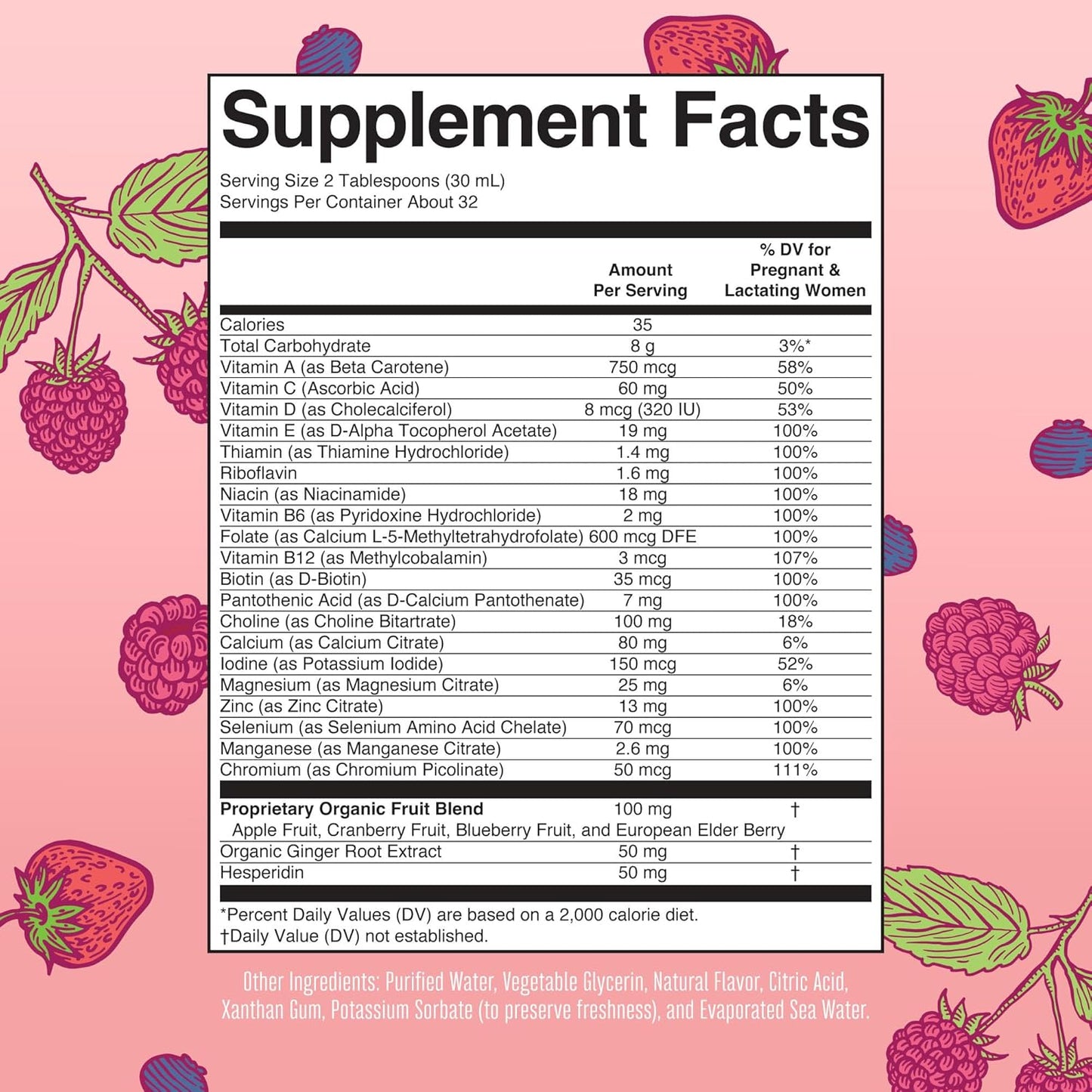 MaryRuth Organics Women's Postnatal & Prenatal Vitamins: Sugar Free Multivitamin for Pre-Conception, Pregnancy, & Nursing with Ginger, Selenium, Folate | Vegan, Non-GMO, Gluten Free | 32oz