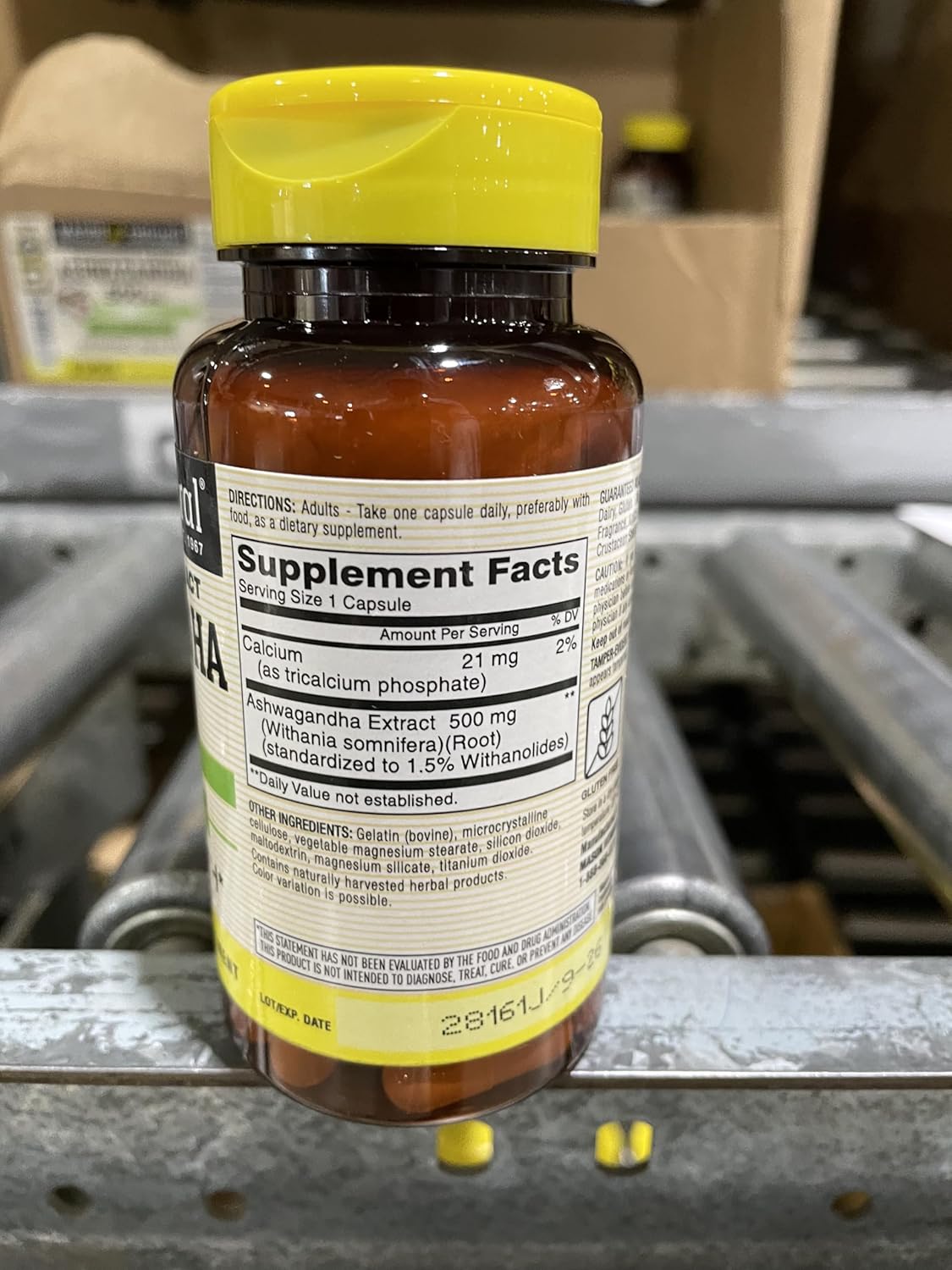 Mason Natural Ashwagandha 500 mg Herbal Supplement for Stress & Energy - 60 Day Supply