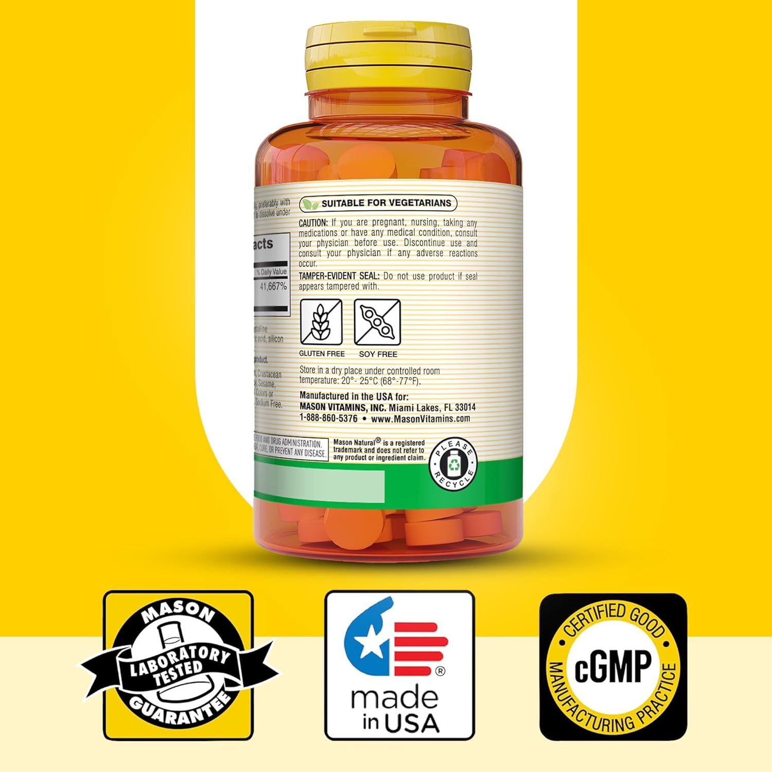 Mason Natural B12 1000 mcg Sublingual Tablets, 200 Count Bottle