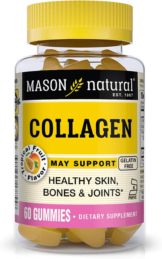 MASON NATURAL Collagen Gummies - Tropical Flavor, 60 Kosher Gummies for Healthy Skin, Bones, and Joints