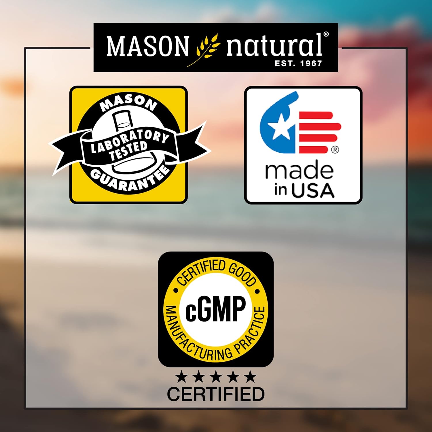 MASON NATURAL Collagen Gummies: Tropical Flavor, 60 Gummies x 3 Pack, Supports Healthy Skin, Bones & Joints, Kosher