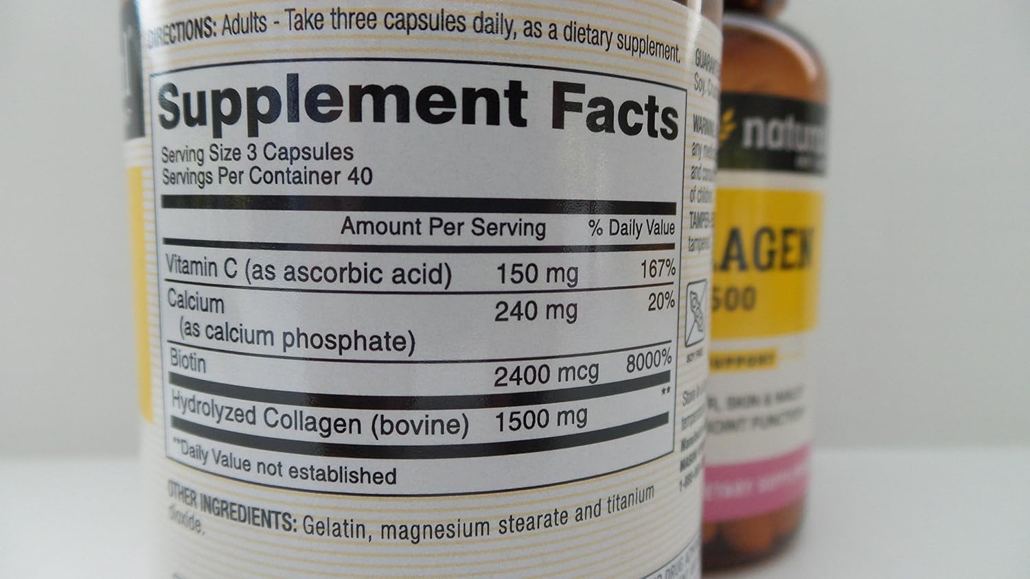 Mason Natural Collagen with Biotin & Vitamin C, 1500mg, 240 Capsules (2-Pack)