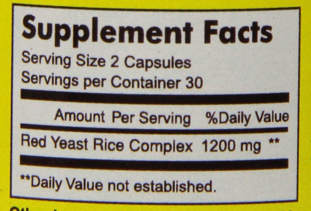 Mason Natural Red Yeast Rice 1200mg 60 Count (Pack of 3) Herbal Supplements for Cholesterol and Circulation Support