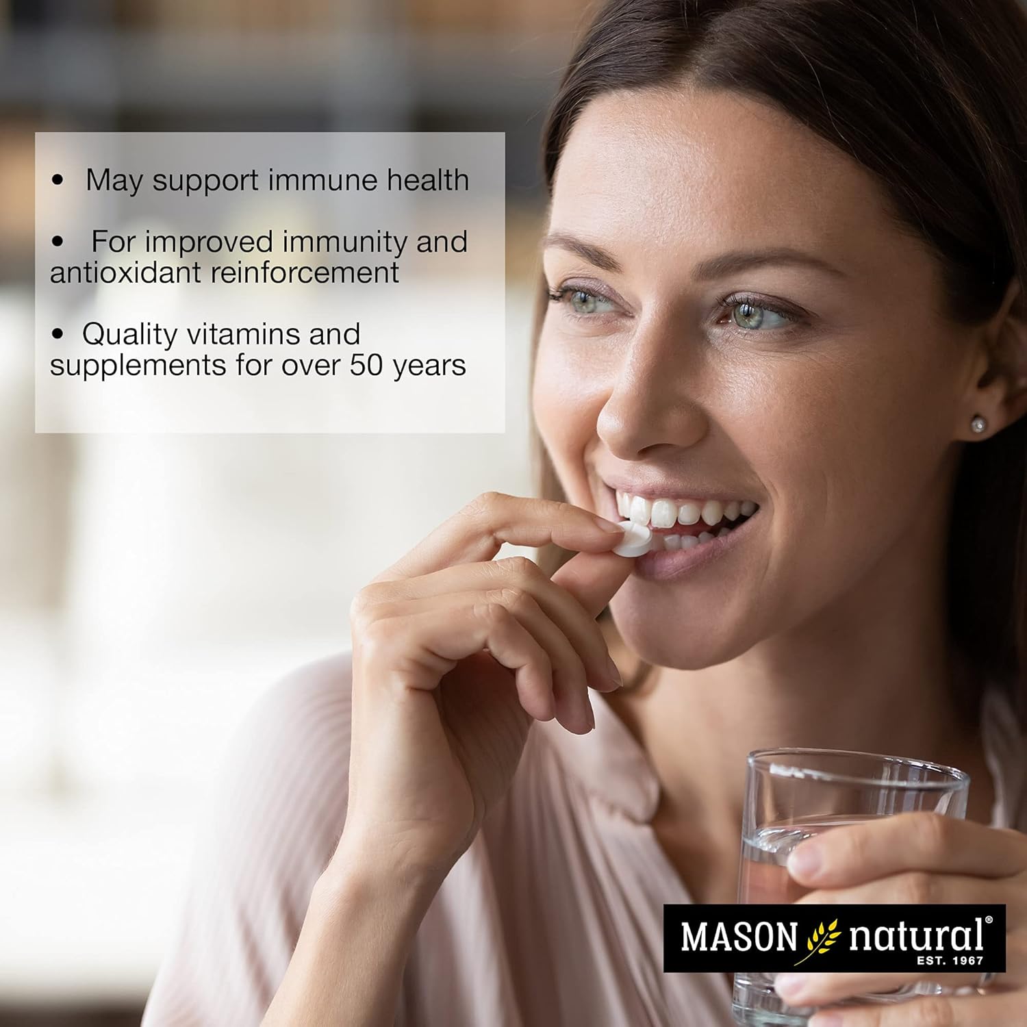 Mason Natural Selenium 200mcg Tablets - Antioxidant Supplement for Immune & Prostate Health - Pack of 180 Tablets