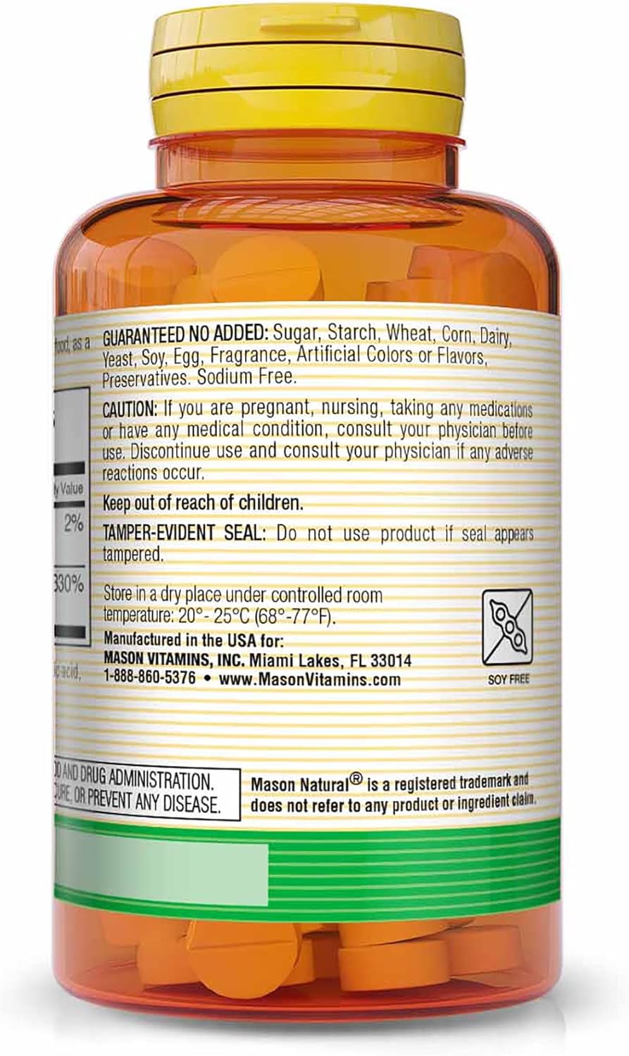 MASON NATURAL Vitamin B1 100 mg Tablets Bundle - Supports Energy Conversion, Nerve, and Immune Health - Pack of 300 Tablets