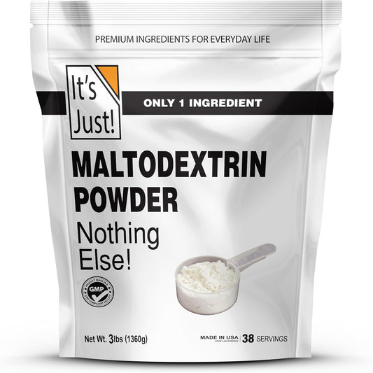 Mass Gainer Powder: 100% Maltodextrin for Sustained Energy, Rapid Absorption - Non-GMO - 3lbs / 38 Servings