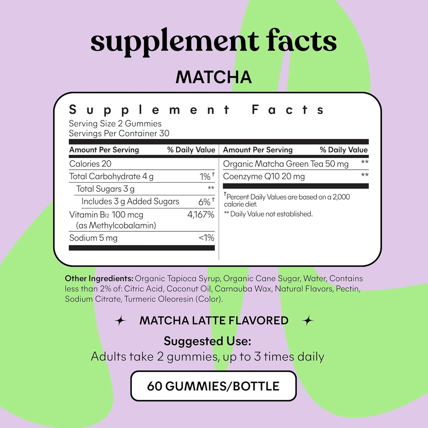 Matcha & Focus Bundle: Superfood Energy Gummies with B12, Green Tea + CoQ10 and Focus Gummies with Cognizin Citicoline - Vegan, Gluten-Free (Variety Pack)
