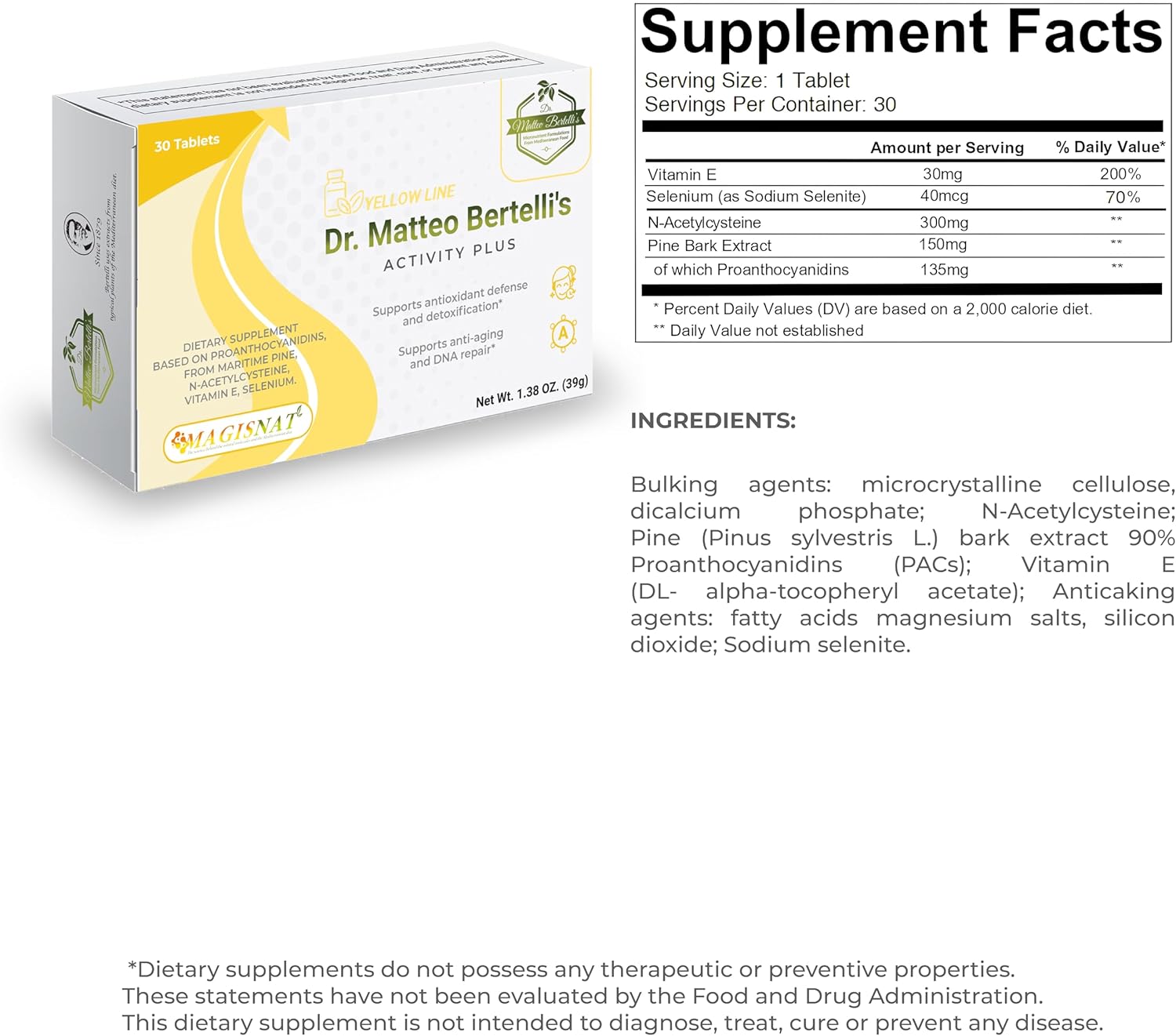 Matteo Bertelli's Activity & Bone Support Bundle - NAC, Resveratrol, Vitamin D3 (30 Tablets & 30 Capsules)