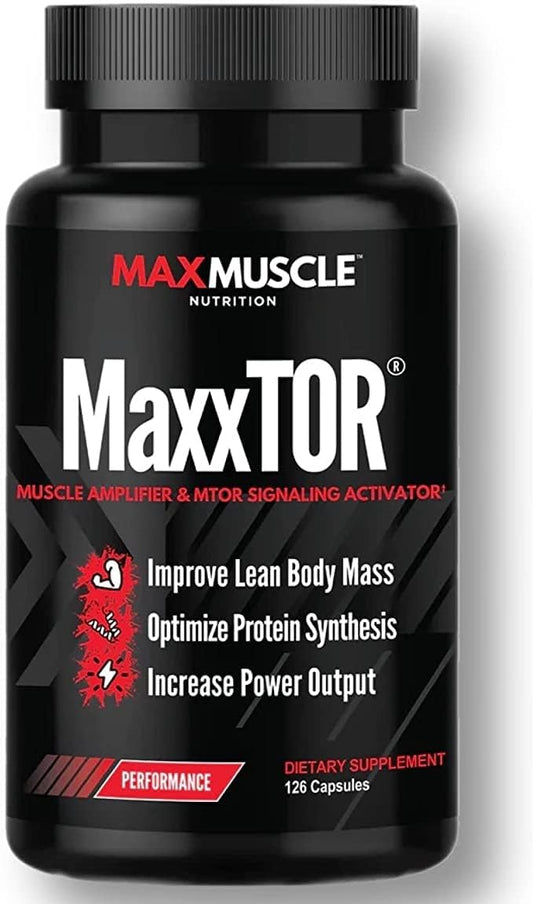 Max Muscle MaxxTOR® Muscle Amplifier with Phosphatidic Acid and Vitamin E for Lean Body Mass & Power Output - 126 Capsules