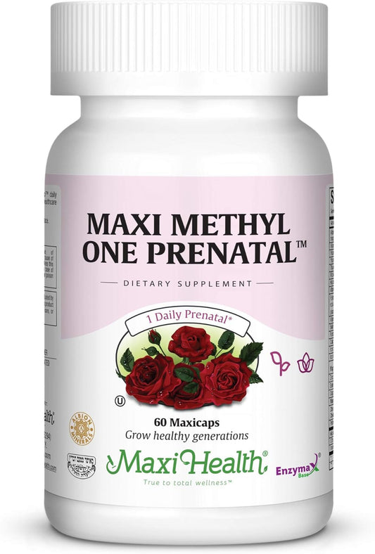 Maxi Health Maxi One Per Day Prenatal Formula - 60 Count, Methylated Folate, Gentle Iron