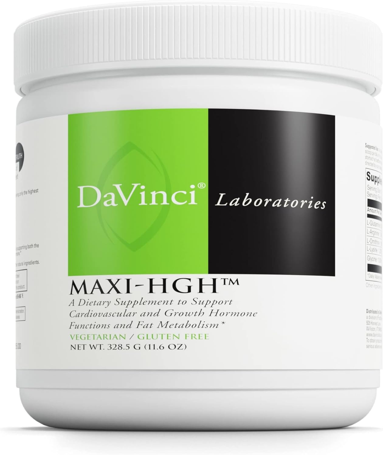 Maxi-HGH Amino Acid Supplement for Cardiovascular System, Muscle Recovery, and Growth Hormone Release - Gluten-Free Vegetarian Formula - 328.5g Powder