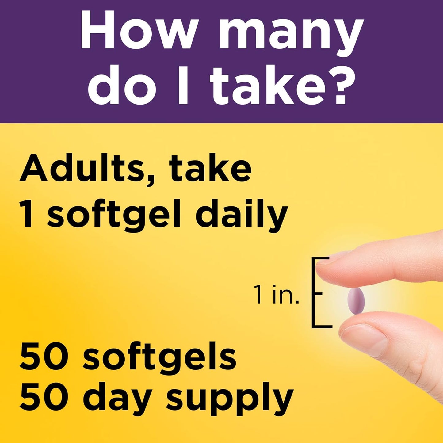 Maximum Strength Biotin 5000 mcg Supplement for Healthy Hair, Skin & Nails - 50 Softgels