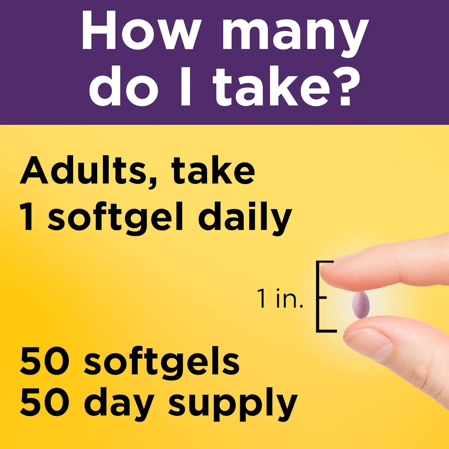 Maximum Strength Biotin 5000 mcg Supplement for Healthy Hair, Skin & Nails - 50 Softgels