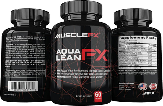 Maximum Strength Diuretic Pills for Water Retention & Lean Muscle Definition - 60 Capsules for Men & Women