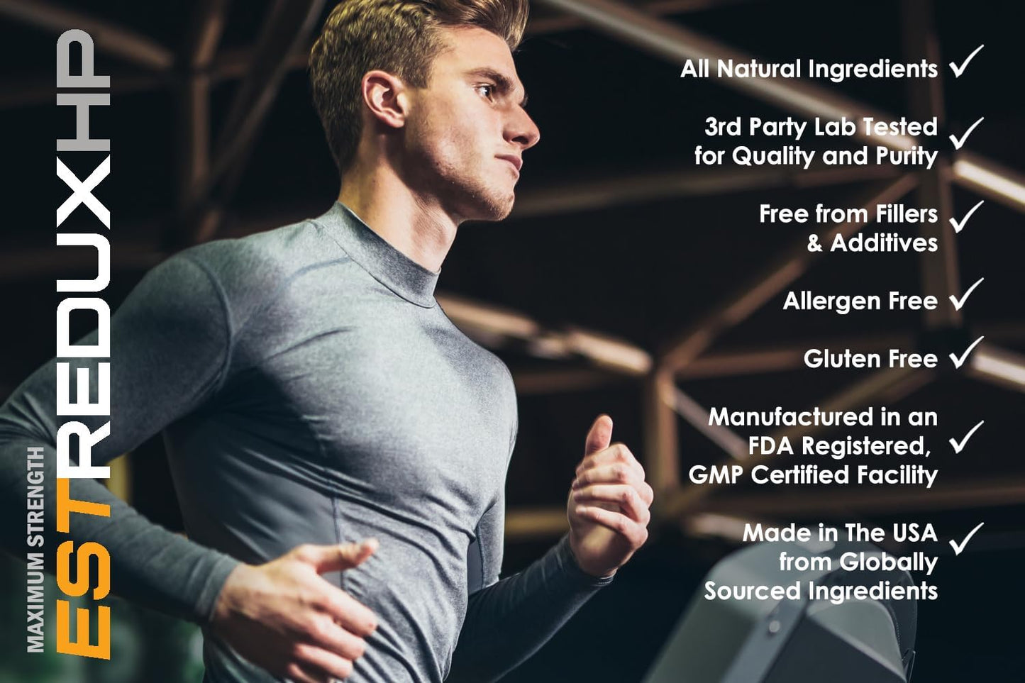 Maximum Strength Estrogen Blocker for Men - 1450mg Hormone Support with DIM, Tongkat Ali, Ashwagandha - 60 Capsules
