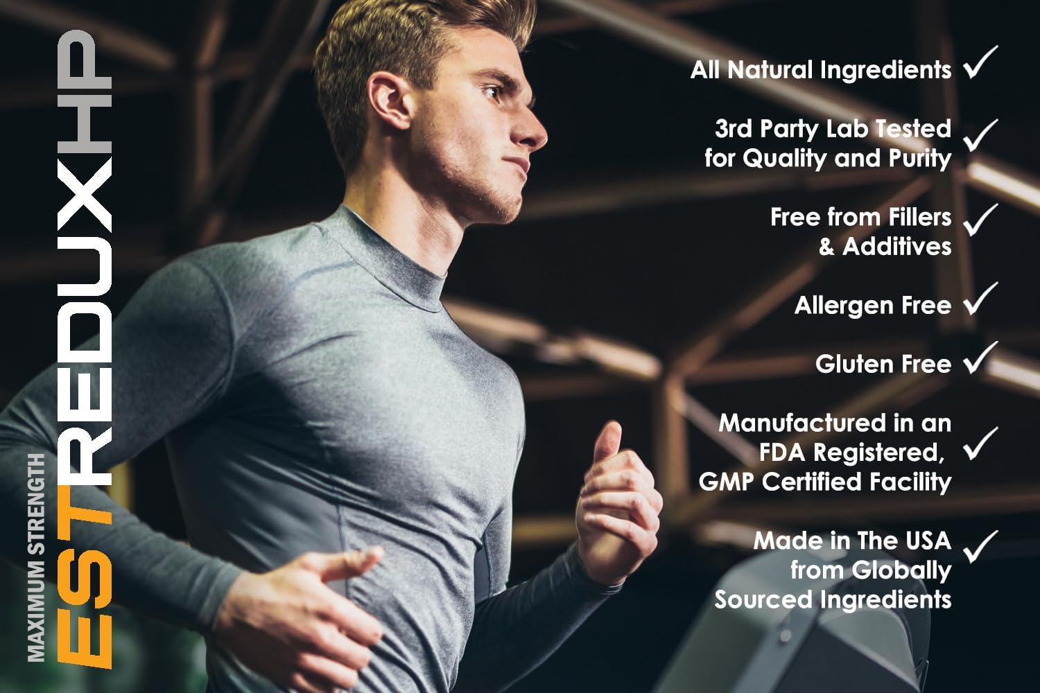 Maximum Strength Estrogen Blocker for Men - 1450mg Hormone Support with DIM, Tongkat Ali, Ashwagandha - 60 Capsules