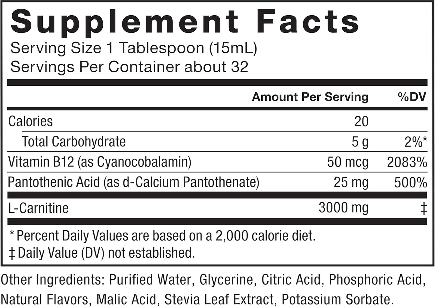 Maximum Strength Liquid L-Carnitine Supplement, 3000 mg, Orange Flavor - Boost Energy, Muscle Recovery, Cellular Health - Non-GMO - 16 Oz Bottle