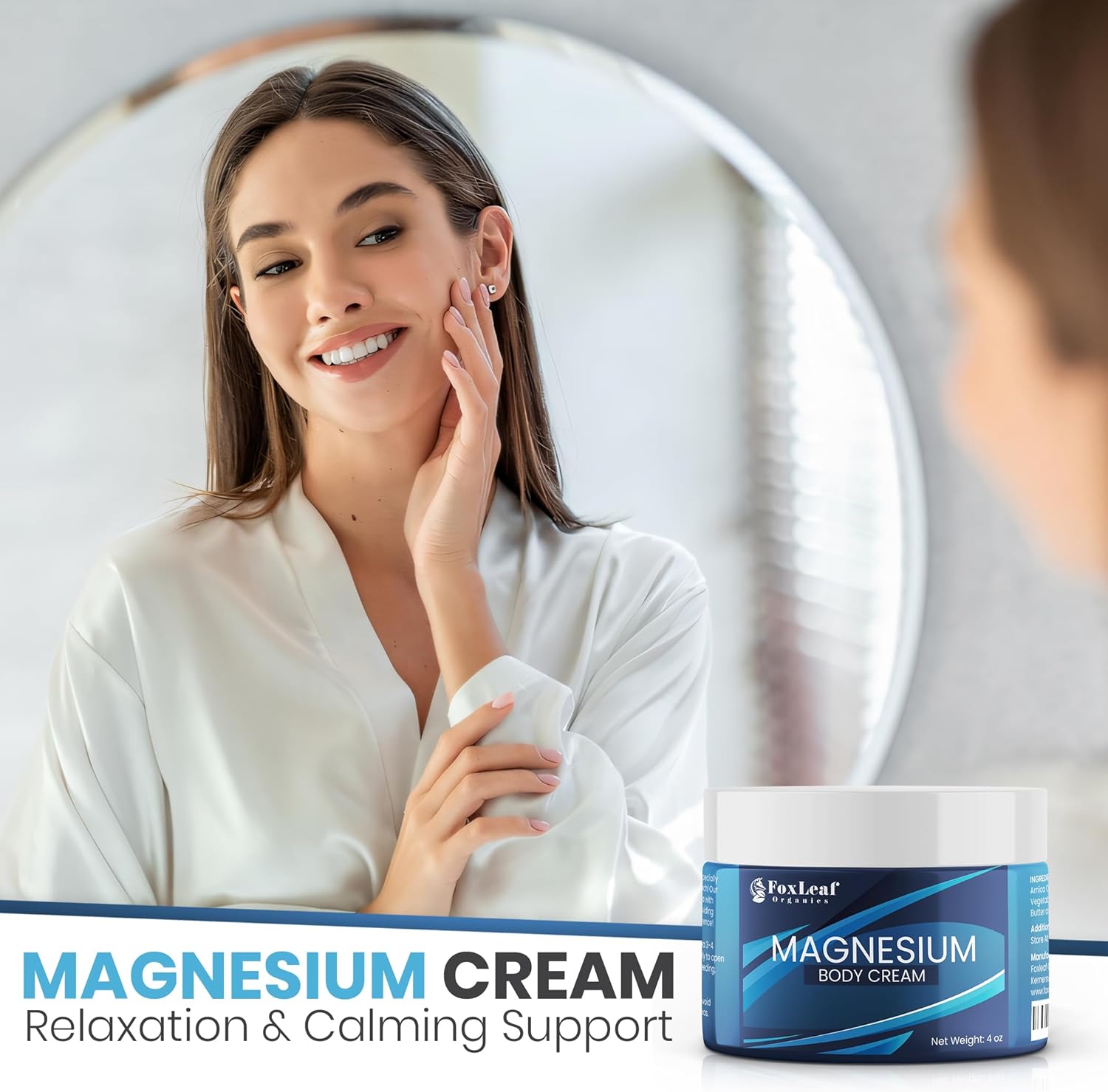 Maximum Strength Magnesium Cream with Arnica & Lavender Essential Oil for Sleep, Leg Cramps, Joint Support, & Muscle Soreness - 4oz USA Made
