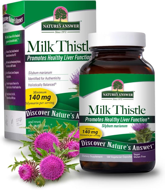 Maximum Strength Milk Thistle Capsules - Supports Healthy Liver, Digestion, Upset Stomach - Silymarin & Natural Ingredients