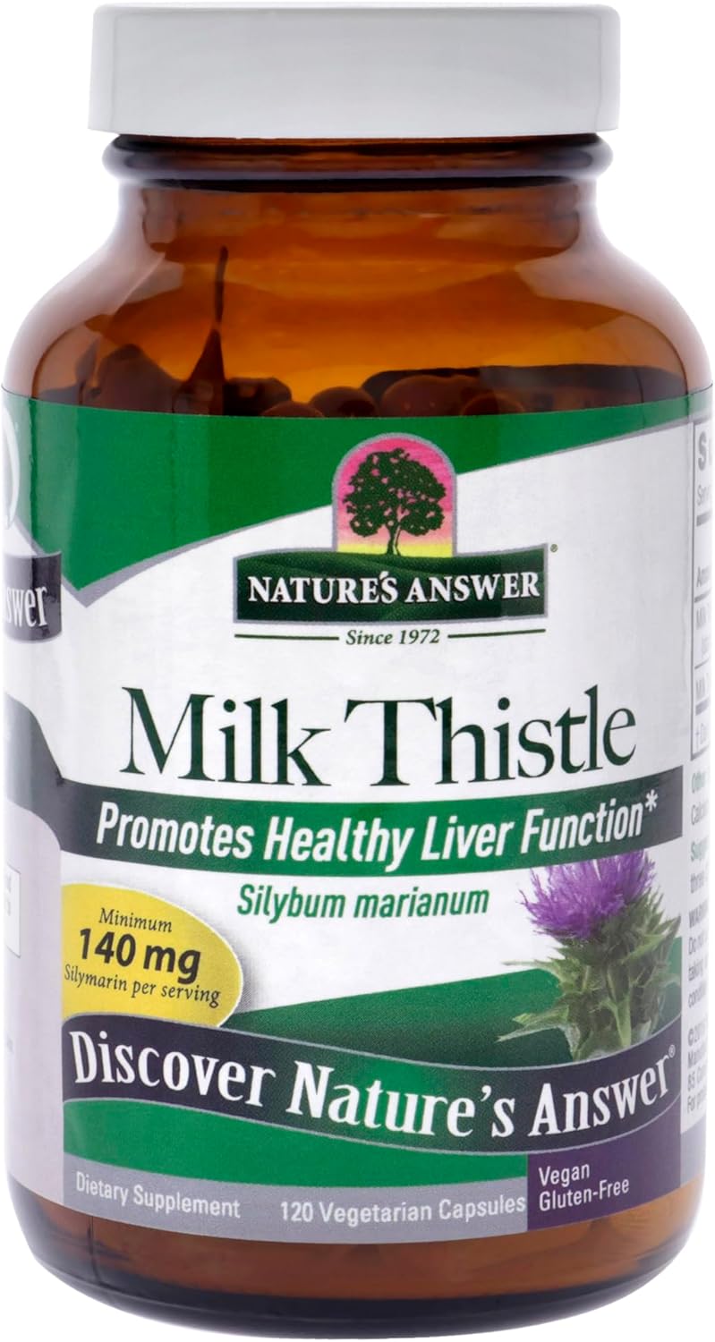 Maximum Strength Milk Thistle Capsules - Supports Healthy Liver, Digestion, Upset Stomach - Silymarin & Natural Ingredients