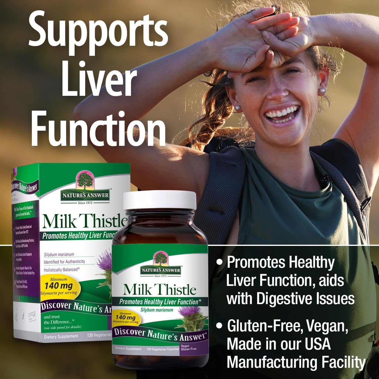 Maximum Strength Milk Thistle Capsules - Supports Healthy Liver, Digestion, Upset Stomach - Silymarin & Natural Ingredients
