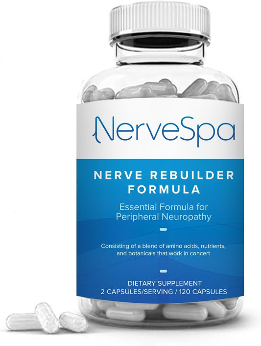 Maximum Strength Nerve Support Supplement with Nitric Oxide & L-Arginine - 120 Capsules for Feet, Hands, Legs, and Toes