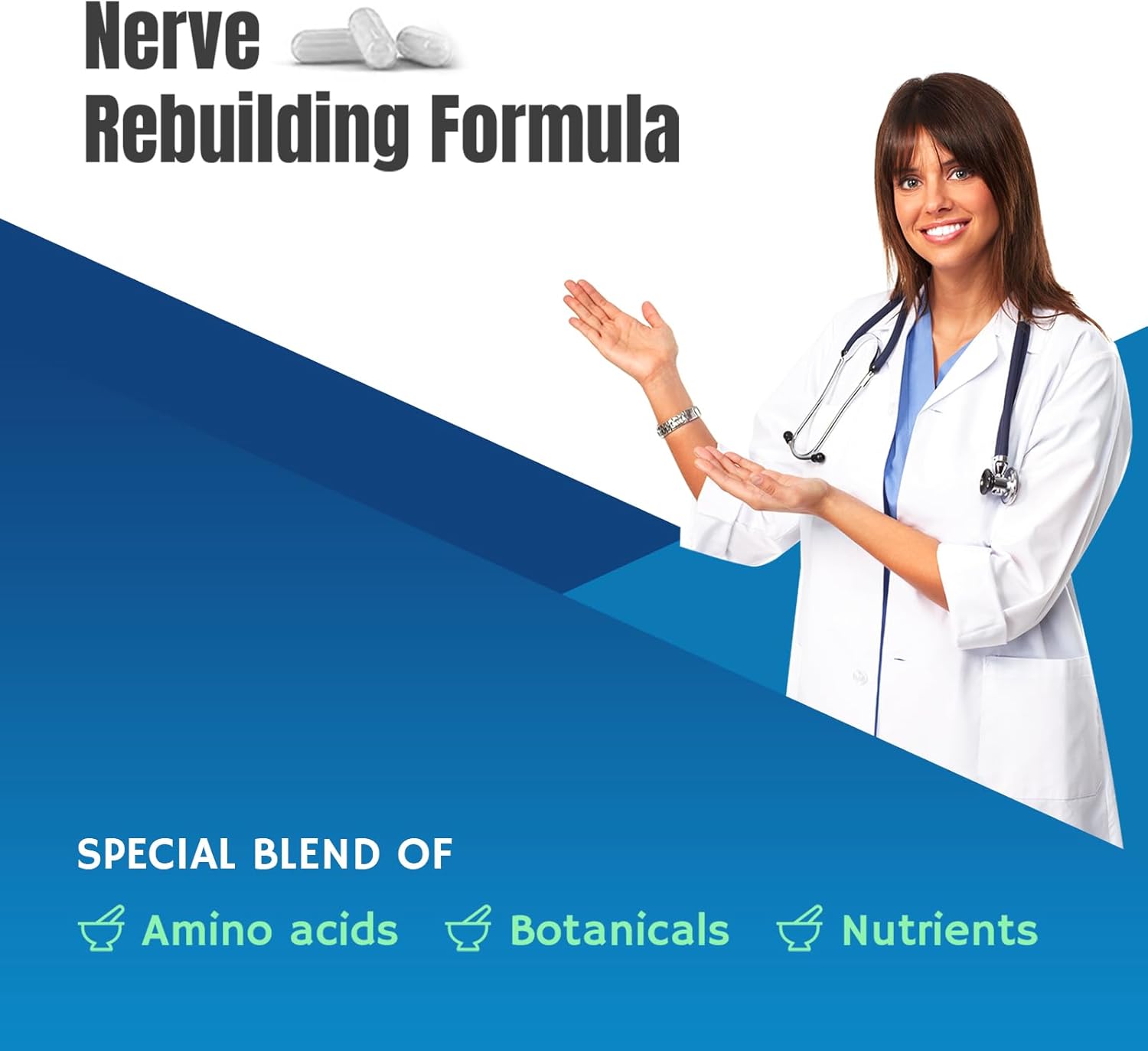 Maximum Strength Nerve Support Supplement with Nitric Oxide & L-Arginine - 120 Capsules for Feet, Hands, Legs, and Toes
