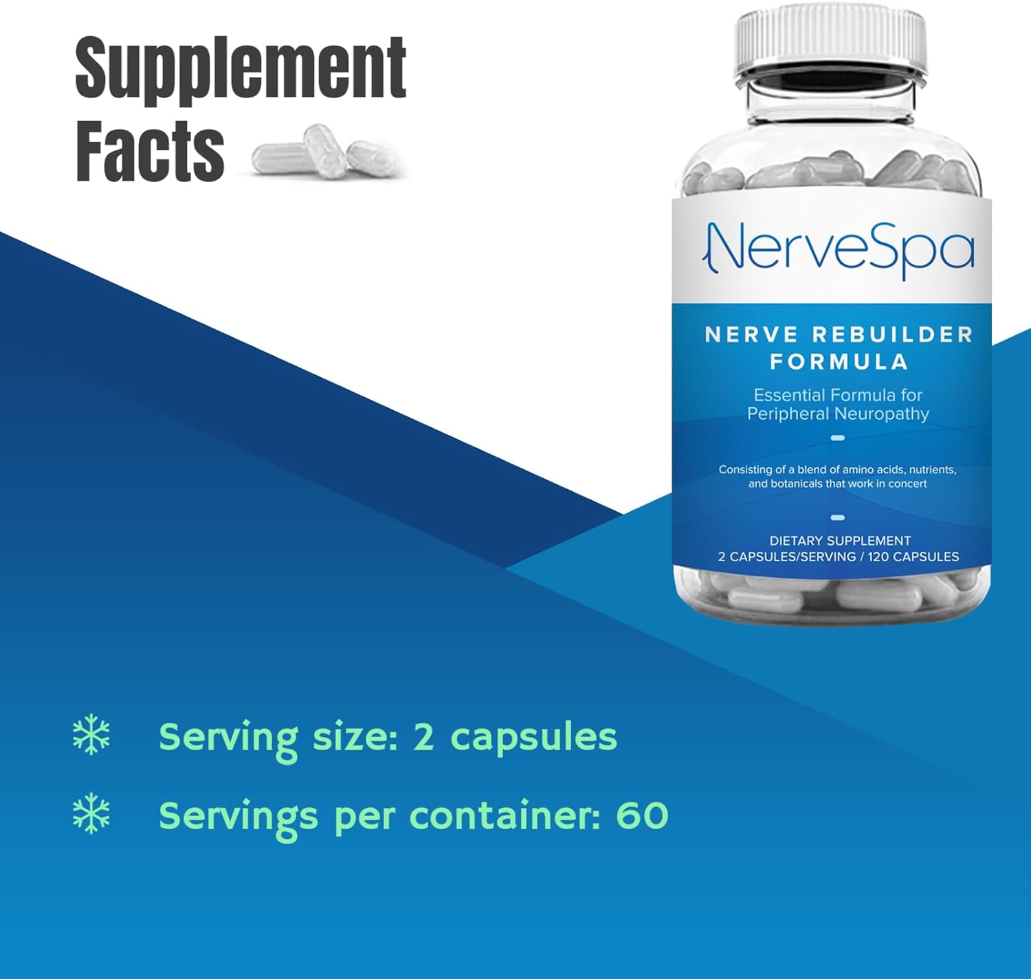 Maximum Strength Nerve Support Supplement with Nitric Oxide & L-Arginine - 120 Capsules for Feet, Hands, Legs, and Toes