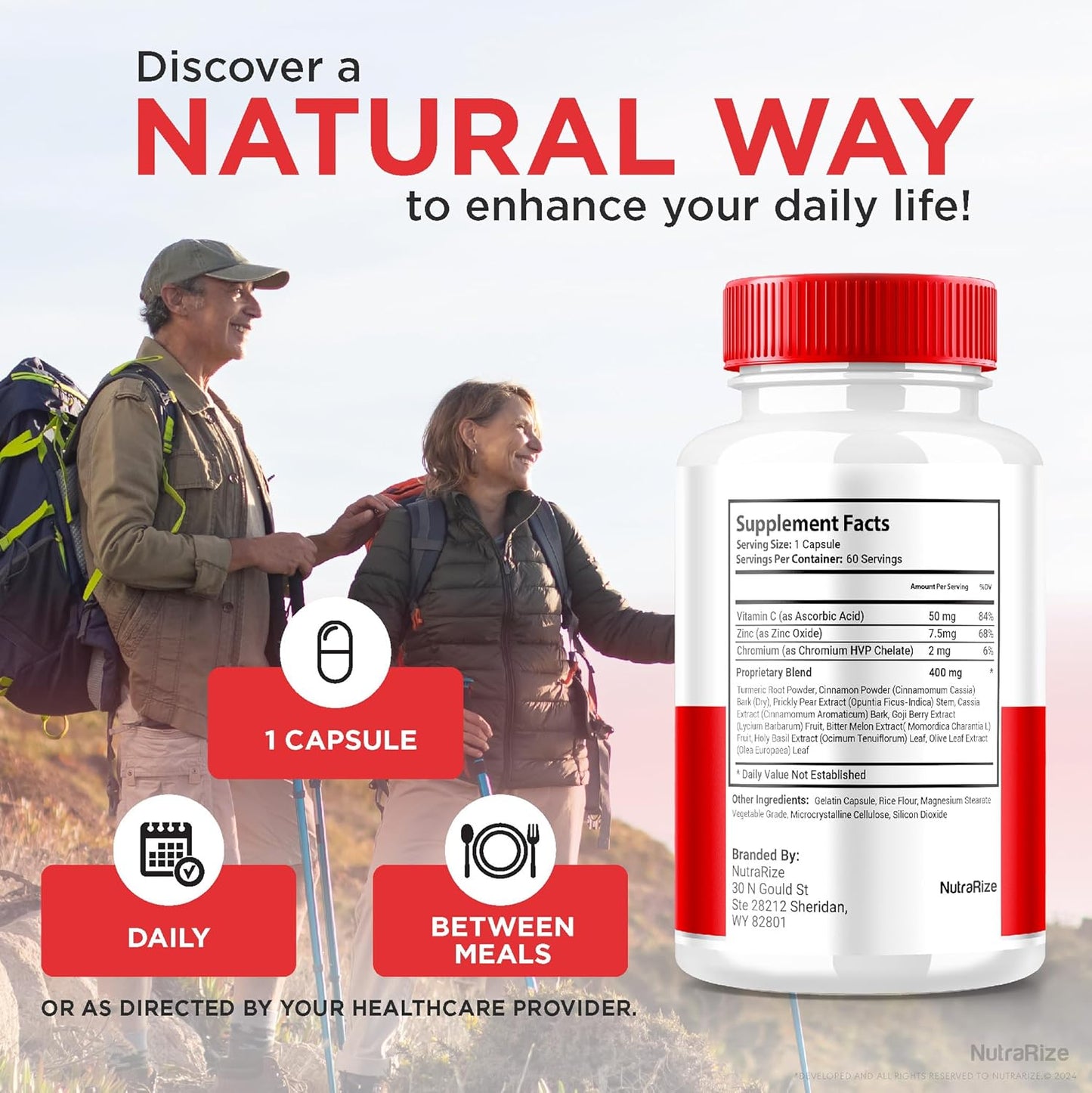 Maximum Strength NutraRize CluControl Capsules for Healthy Glycogen Support - All-Natural Blood Formula with Official Reviews (60 Capsules)