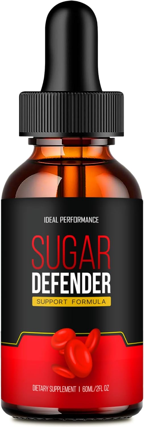 Maximum Strength Sugar Defender Liquid Drops - All Natural Blood Sugar Support Supplement for Ideal Performance and Wellness (1 Pack)