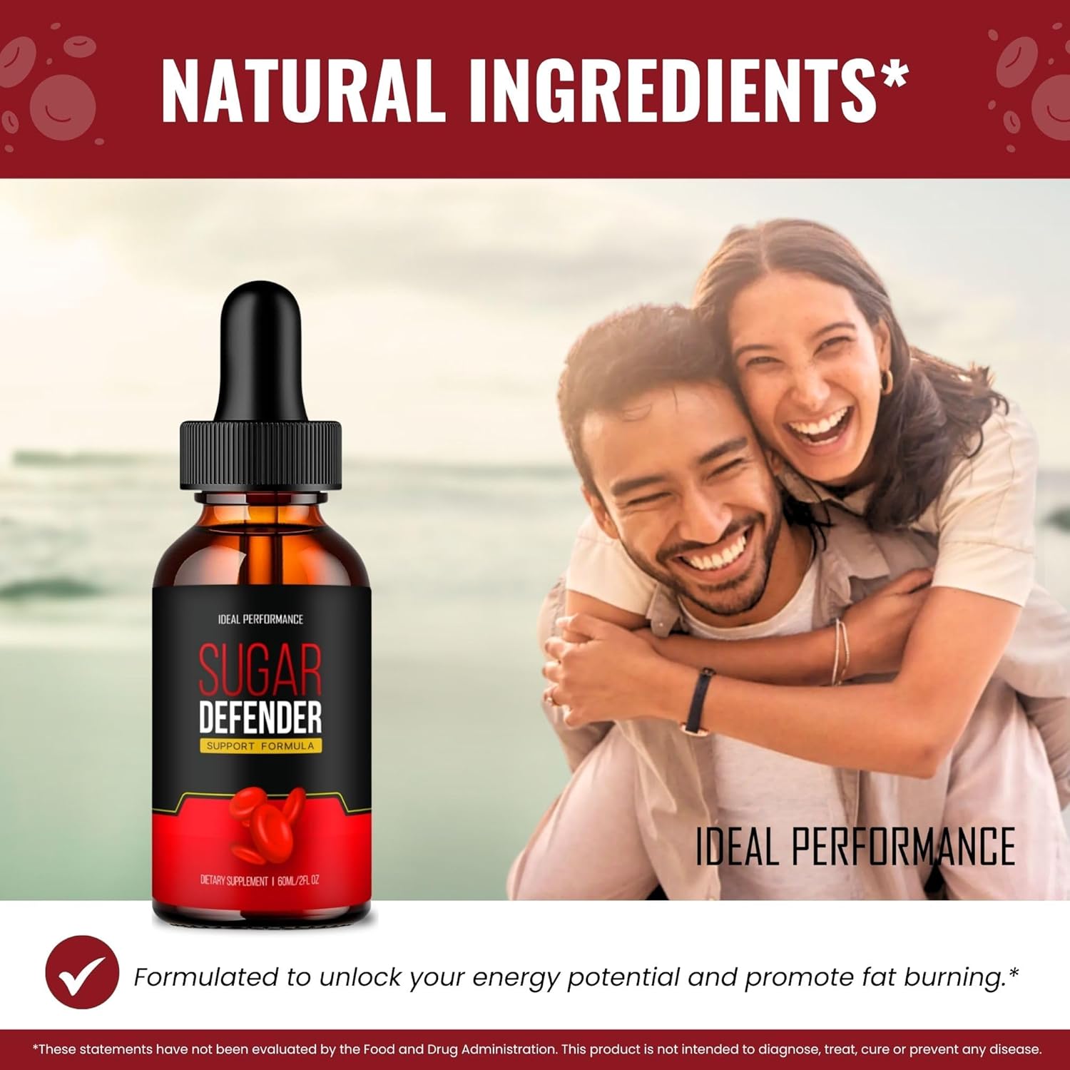 Maximum Strength Sugar Defender Liquid Drops - All Natural Blood Sugar Support Supplement for Ideal Performance and Wellness (1 Pack)