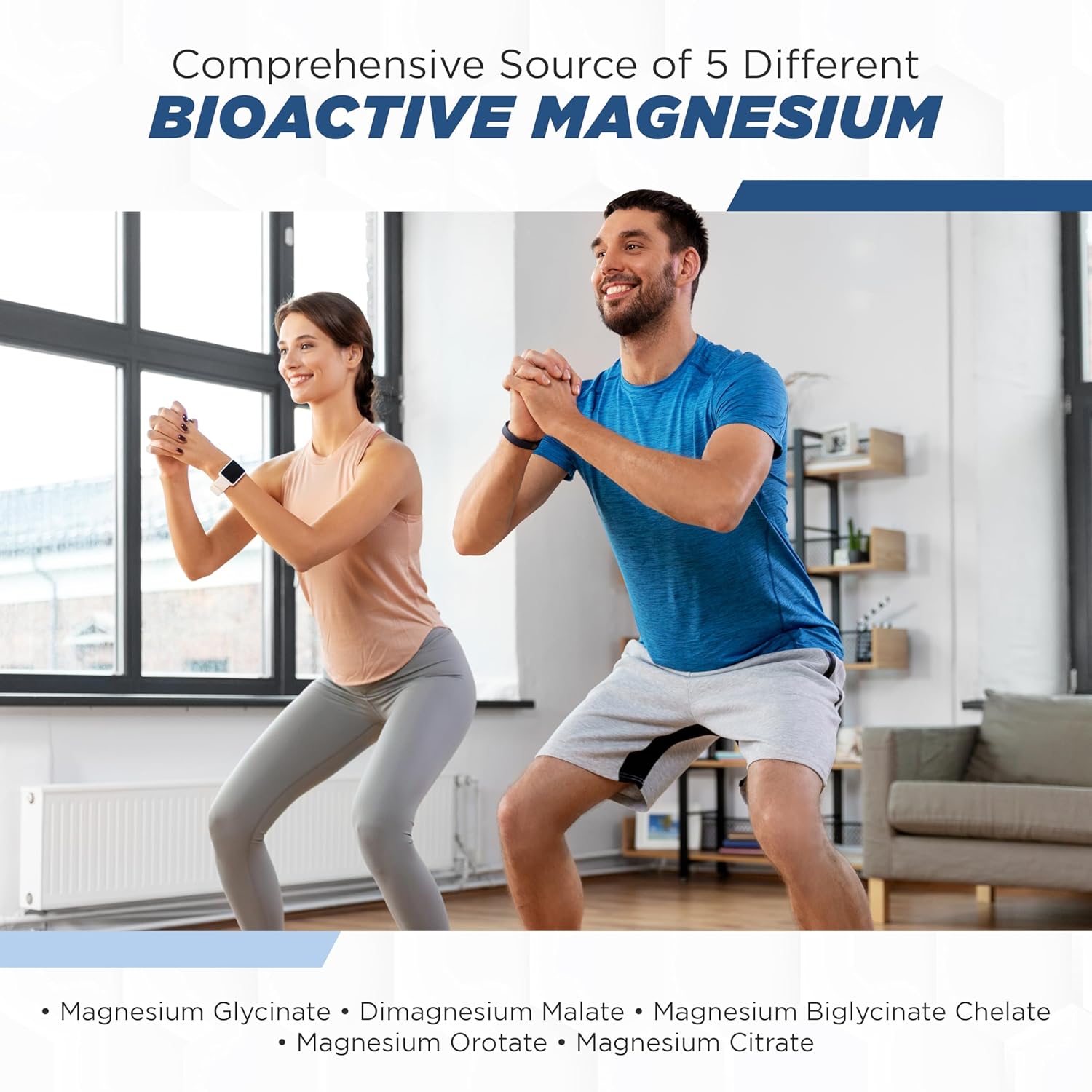 MAXLIFE NATURALS BioMag 5 Magnesium Complex Supplement - Restless Leg Syndrome Support - 100 Capsules