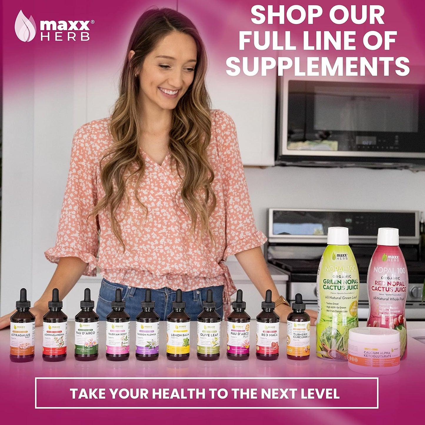 Maxx Herb PAU D'Arco Extract with Dandelion Root & Red Clover Therapeutic Blend for Immune Support - 4 Bottles, 240 Servings