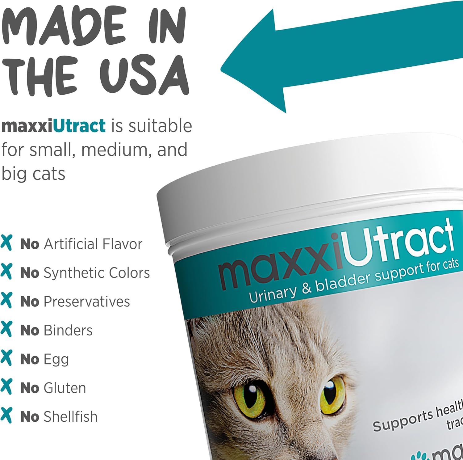 maxxiUtract Urinary & Bladder Support Powder Supplement for Cats - 2.1oz