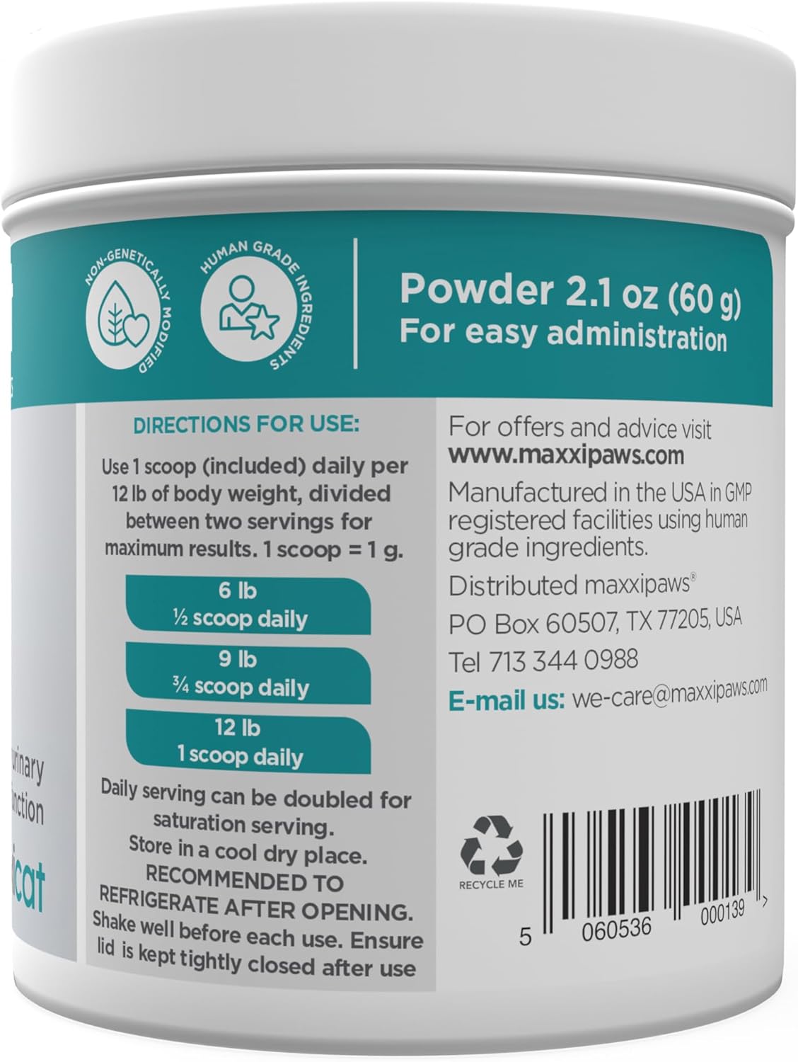 maxxiUtract Urinary & Bladder Support Powder Supplement for Cats - 2.1oz
