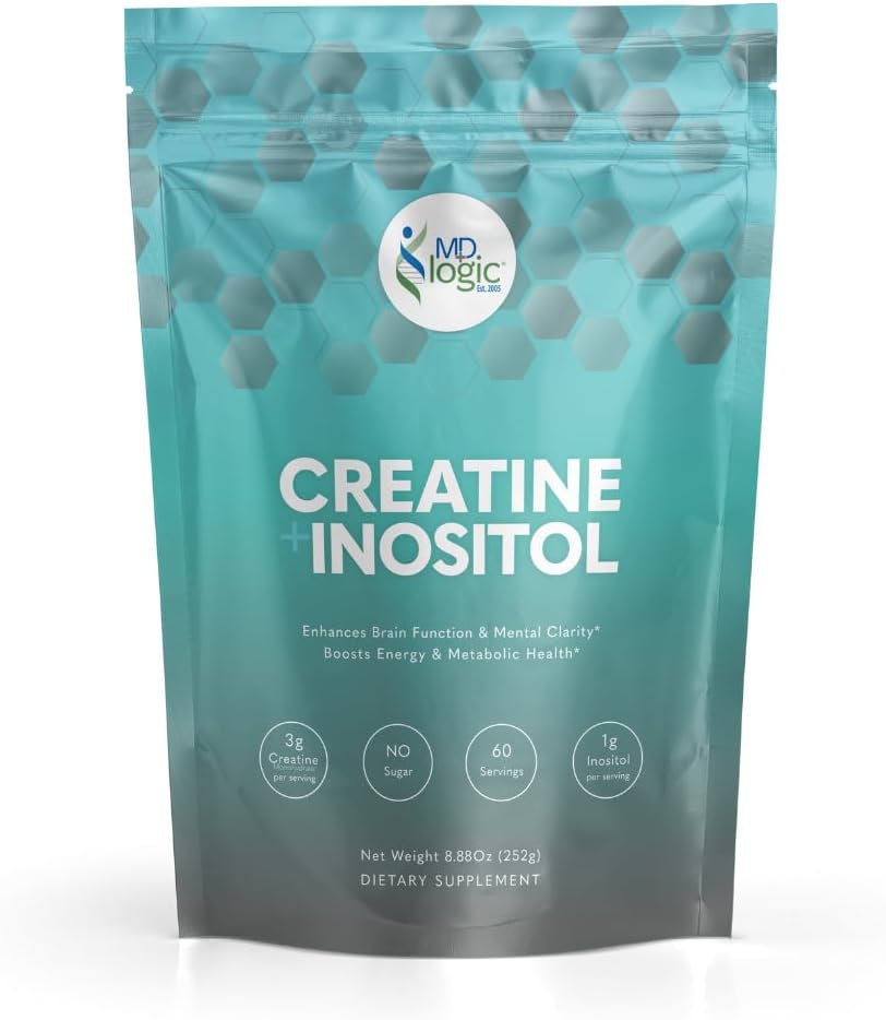 MD Logic Health Creatine + Inositol Supplement for Optimal Performance & Cognitive Function, Unflavored - New York Made