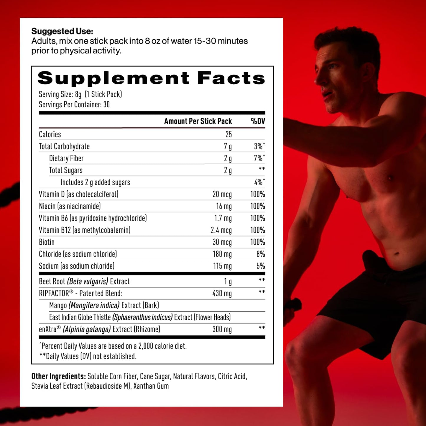 Mdrive Accelerate Mixed Berry Pre-Workout Supplement - Non-Stimulant Formula, 30 Count