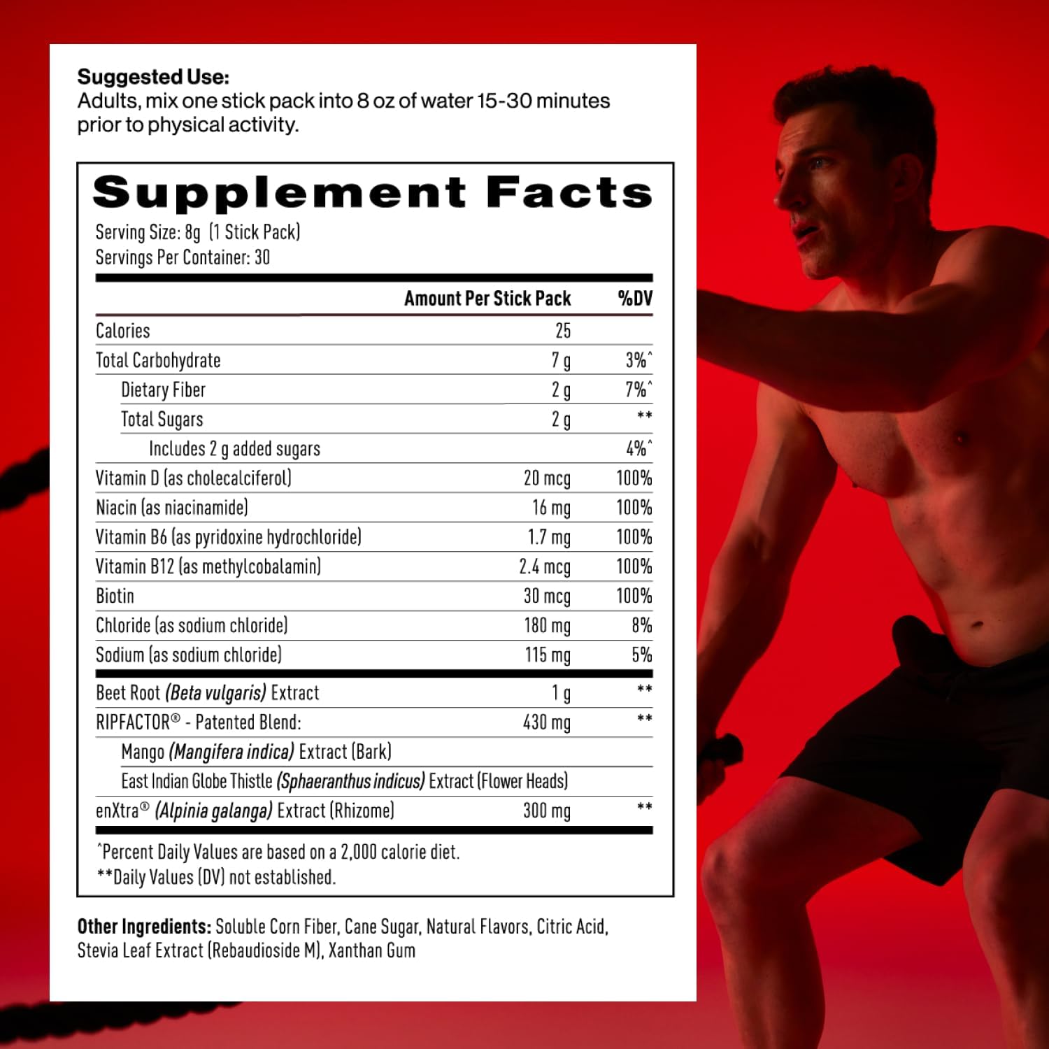 Mdrive Accelerate Mixed Berry Pre-Workout Supplement - Non-Stimulant Formula, 30 Count