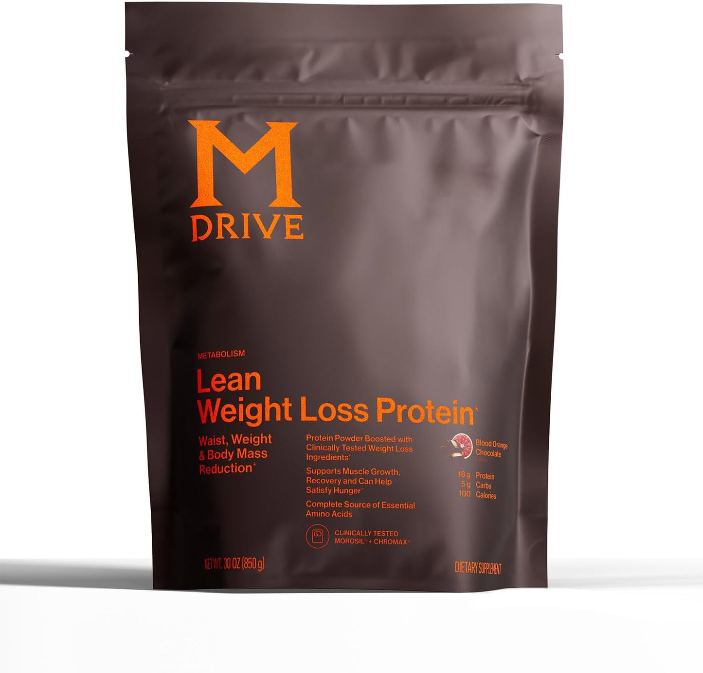 Mdrive Lean Muscle Mass Protein Powder with Morosil Blood Orange Extract 30 Servings
