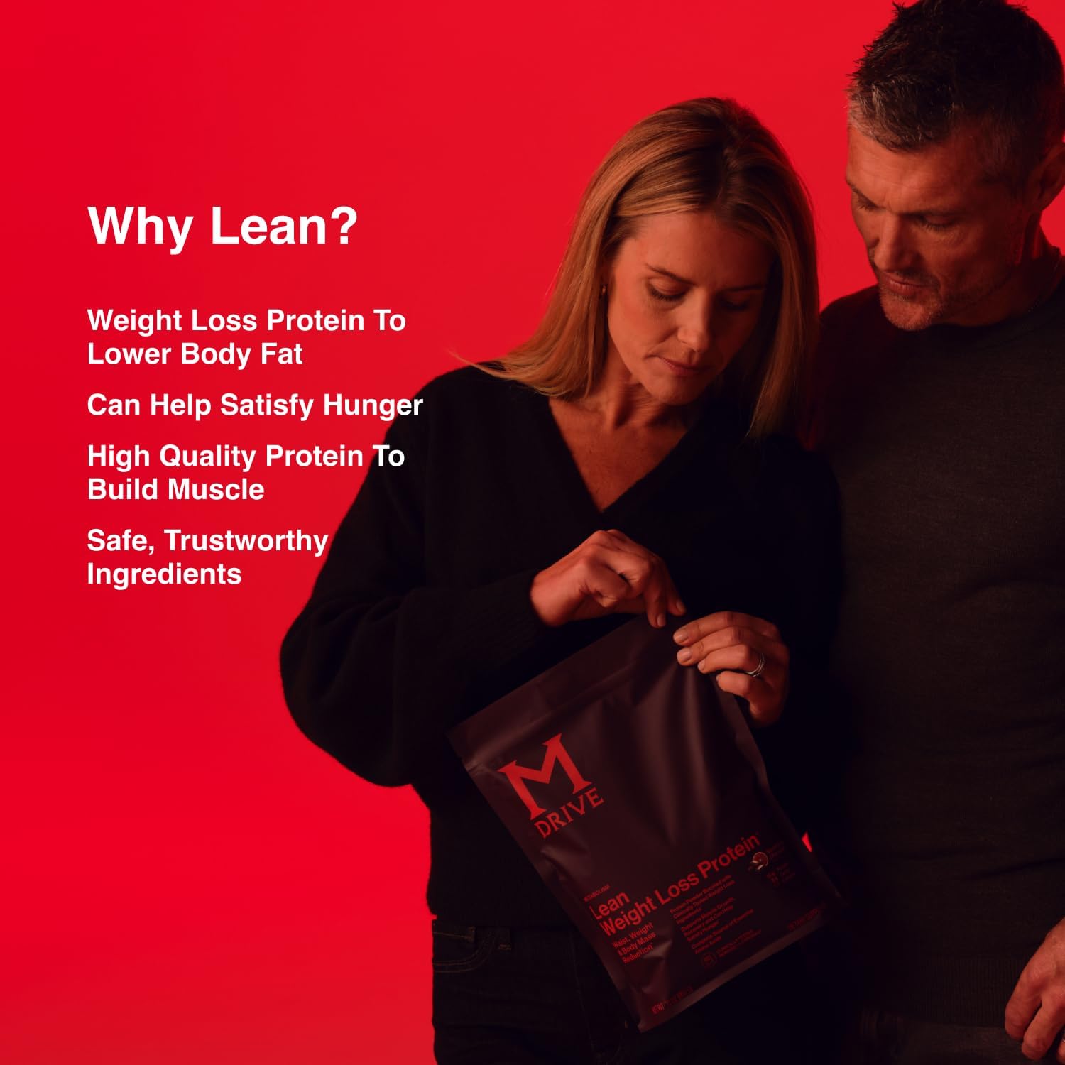 Mdrive Lean Muscle Mass Protein Powder with Morosil Blood Orange Extract 30 Servings