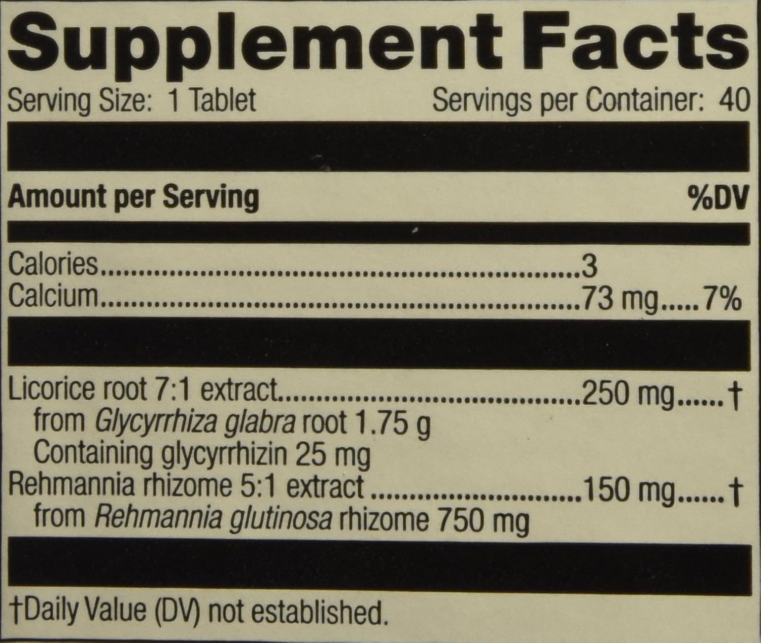 Medi Herb Adrenal Complex Supplement - 40 Tablets for Adrenal Health