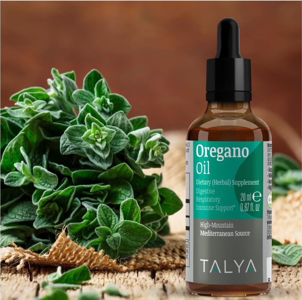Mediterranean Oregano Oil 0.67 fl.oz | Liquid Oregano Extract | Supports Immune System, Digestion | High Carvacrol | Non-GMO Vegan