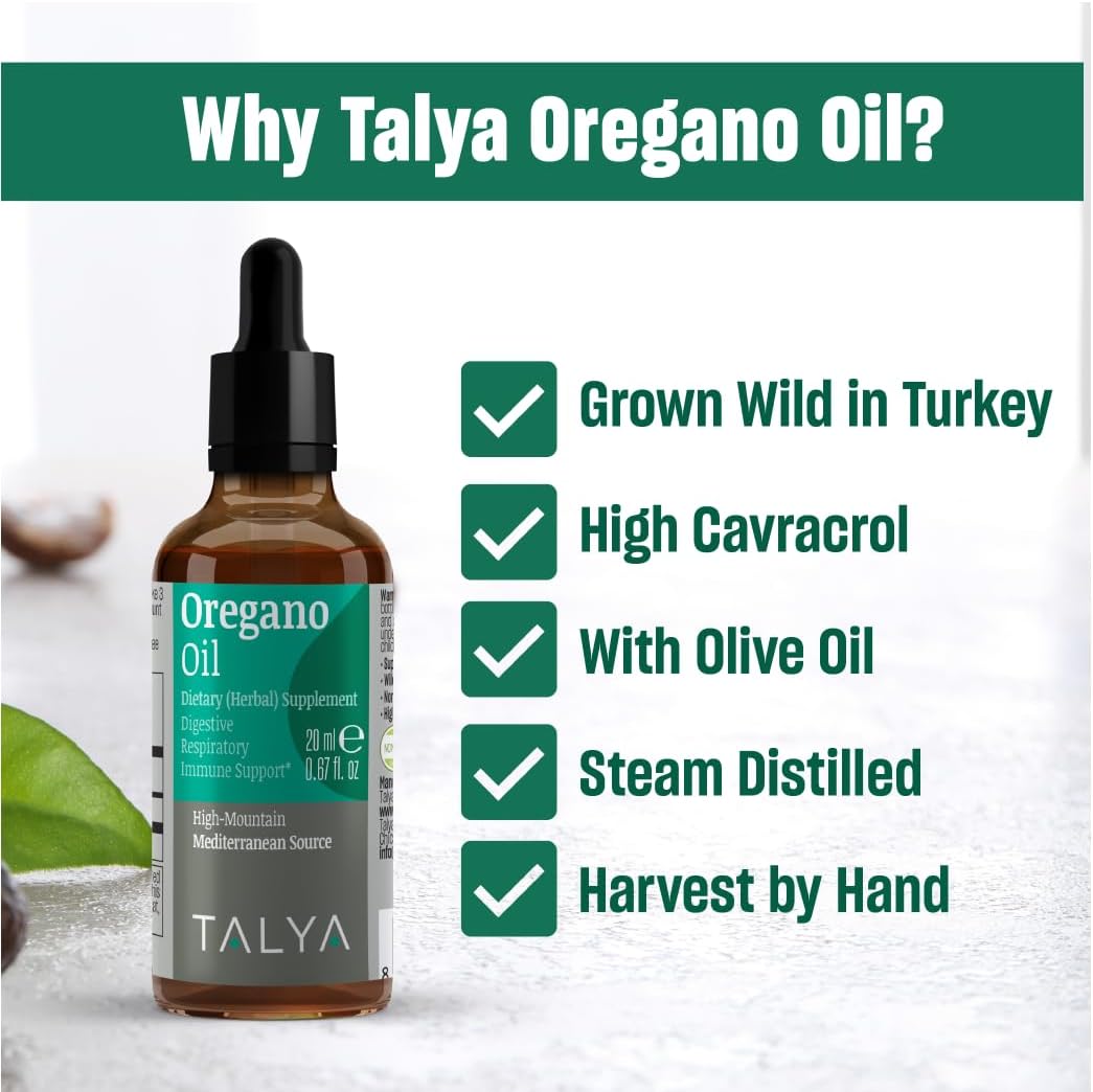 Mediterranean Oregano Oil 0.67 fl.oz | Liquid Oregano Extract | Supports Immune System, Digestion | High Carvacrol | Non-GMO Vegan