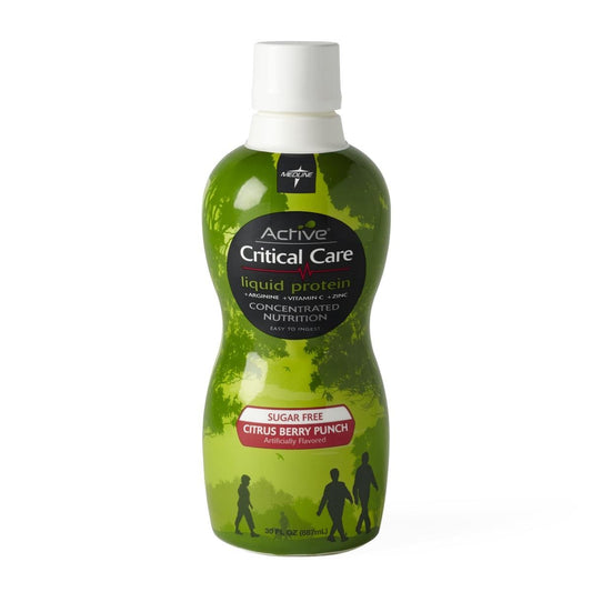 Medline ENT697 Active Liquid Protein - Sugar-Free Citrus Berry Flavor - 30 oz Bottle with 21g of Protein