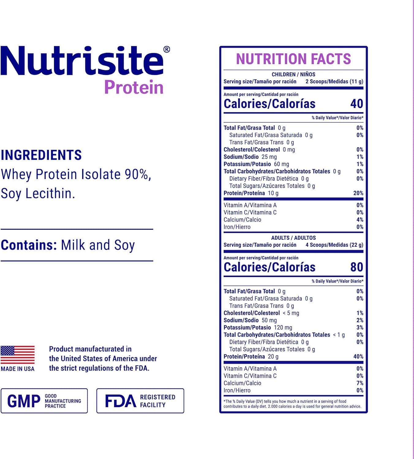 Medsite Nutrisite Nutrition Whey Isolate Protein Powder for Wound Healing and Surgery Recovery - Carb, Gluten, and Sacarose Free (9.7 Oz)