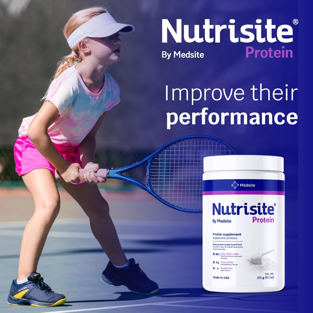 Medsite Nutrisite Nutrition Whey Isolate Protein Powder for Wound Healing and Surgery Recovery - Carb, Gluten, and Sacarose Free (9.7 Oz)
