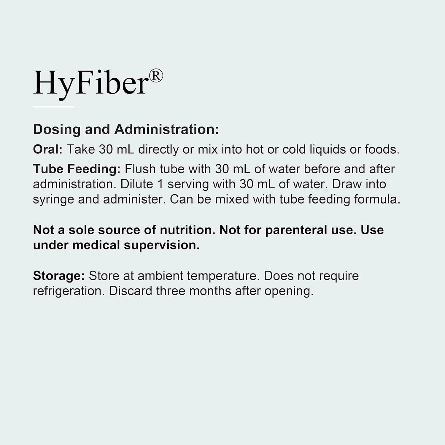 Medtrition HyFiber Liquid Fiber Supplement for Regularity, 32 fl oz - 12g Soluble Fiber for Soft Stools